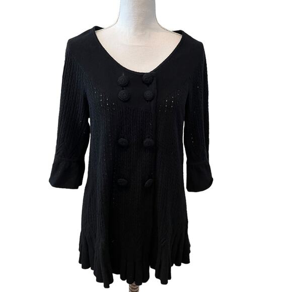 Vintage Y2K Juicy Couture Ruffled Cashmere Blend Sweater M - Picture 1 of 9